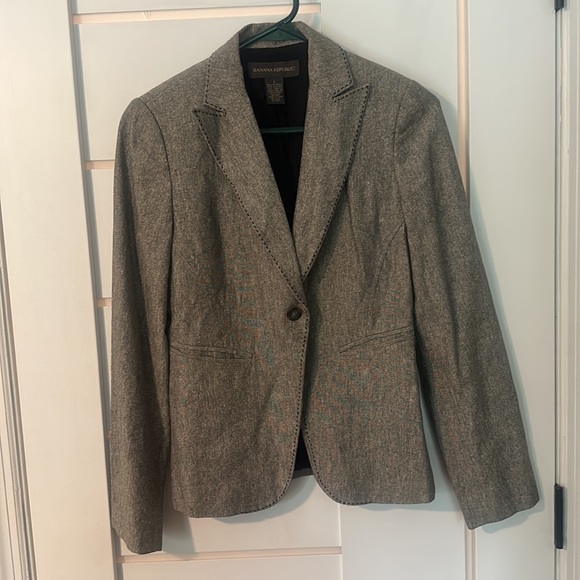 Banana republic heather grey blazer 0 - Picture 1 of 3